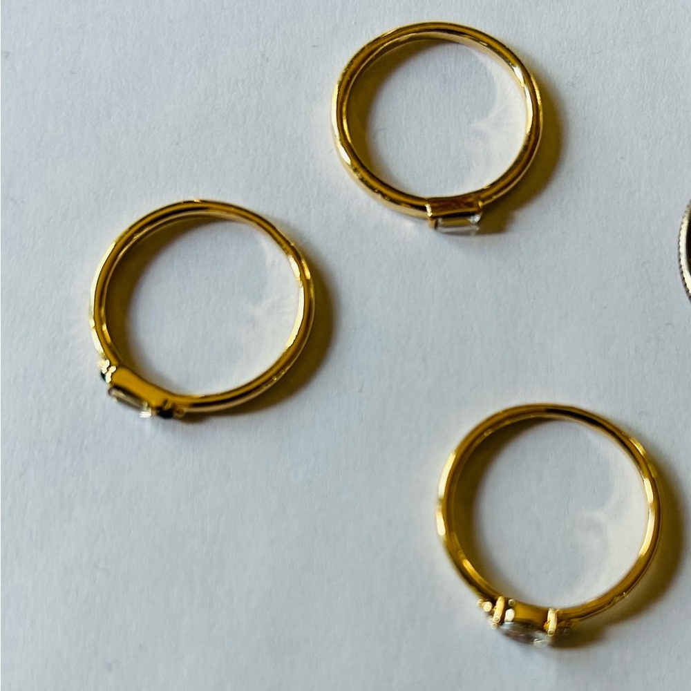 Elegant Gold Stacking Rings - Picture 9 of 9